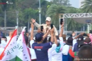 Rayakan May Day di Monas, Presiden Prabowo Sapa Puluhan Ribu Buruh